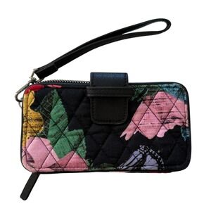 Vera Bradley Floral Garden Zip Around Smartphone Wristlet Wallet‎